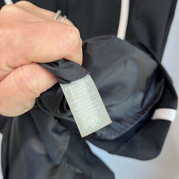 Calvin Klein Black White Sheath Dress Women’s Sz 12 Sleeveless Contrast Trim - Picture 6 of 7